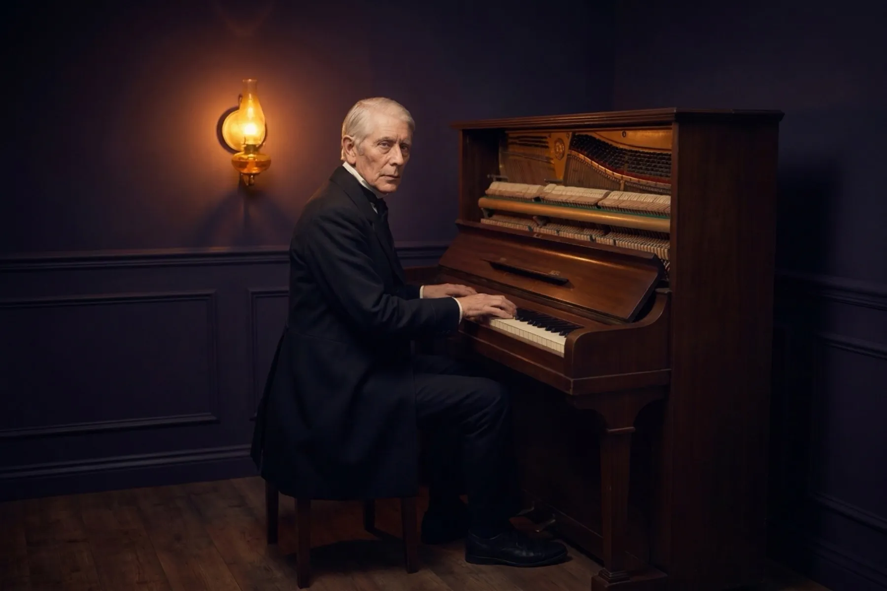 Lars Nelissen with a collection of piano technique exercise books