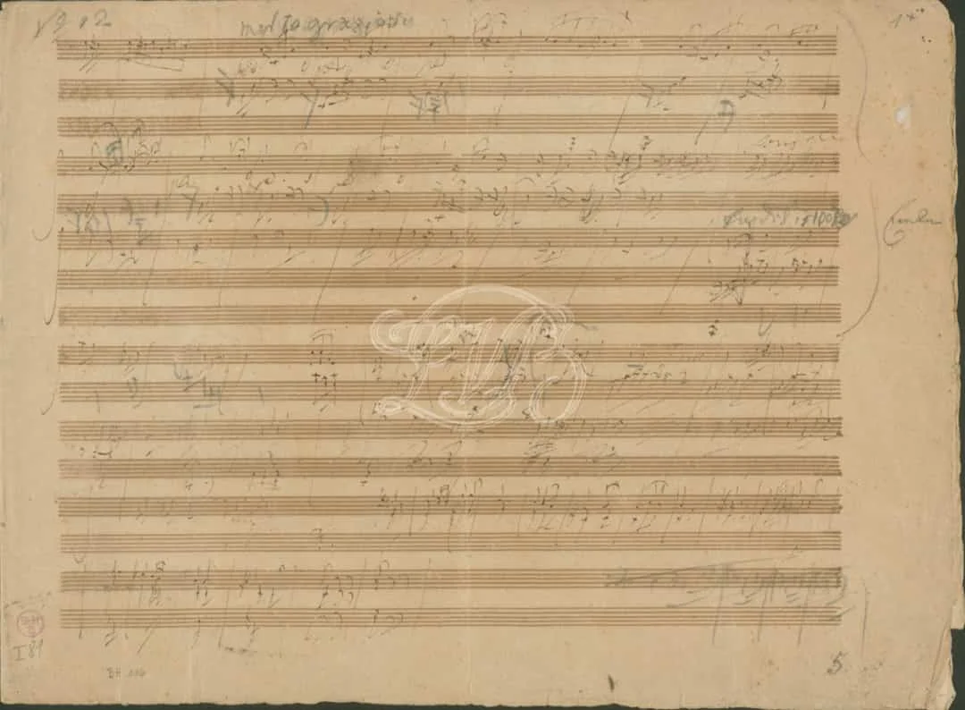 Sketch in Beethoven's handwriting with Für Elise from 1822 — Beethoven Haus Bonn