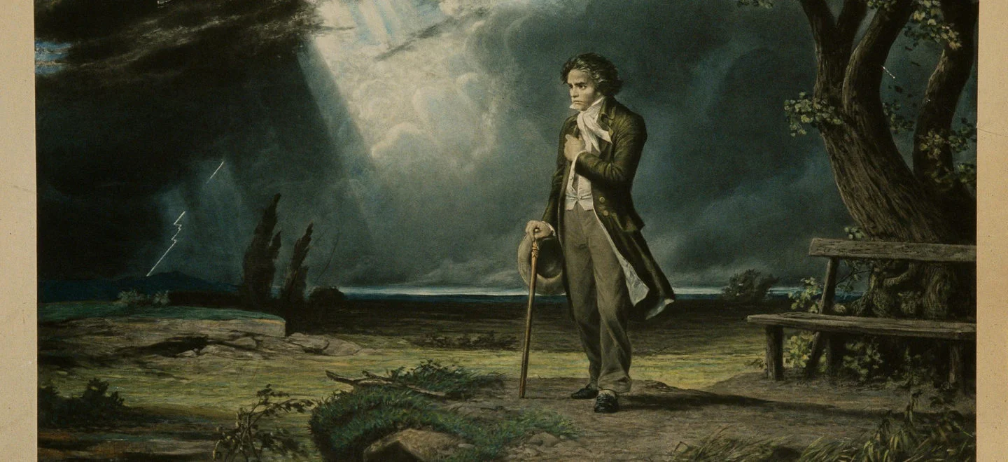 Ludwig van Beethoven walking in the landscape — Julius Schmid, 1901, Philharmonie de Paris collection