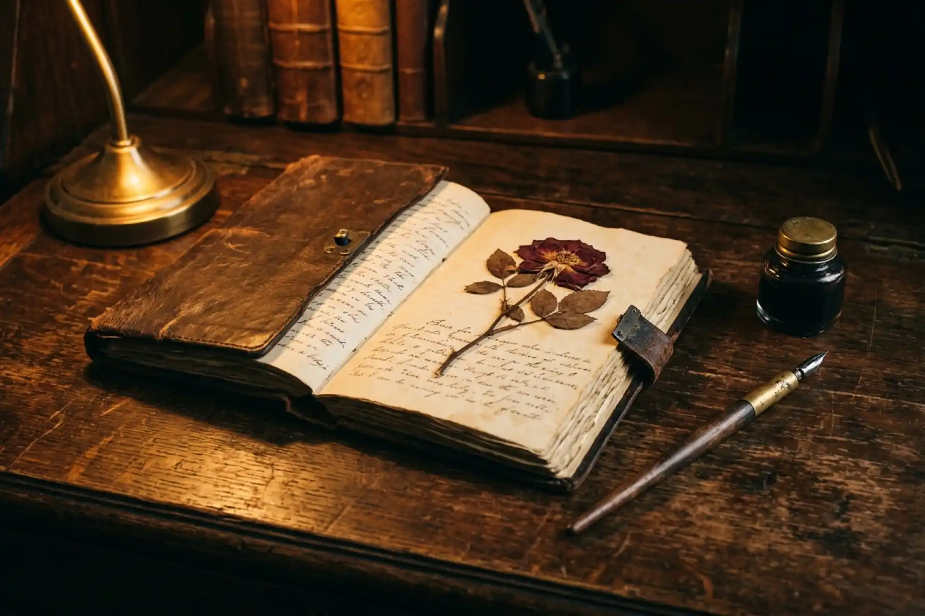 An open music notebook with handwritten annotations rests on a piano lid beside a candle, capturing a solution before it fades