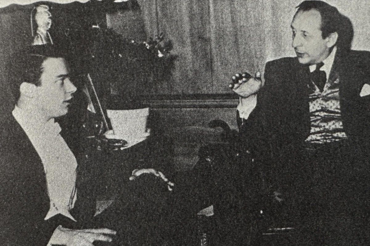 Ronald Turini together with Horowitz — Horowitz student from 1957 to 1963