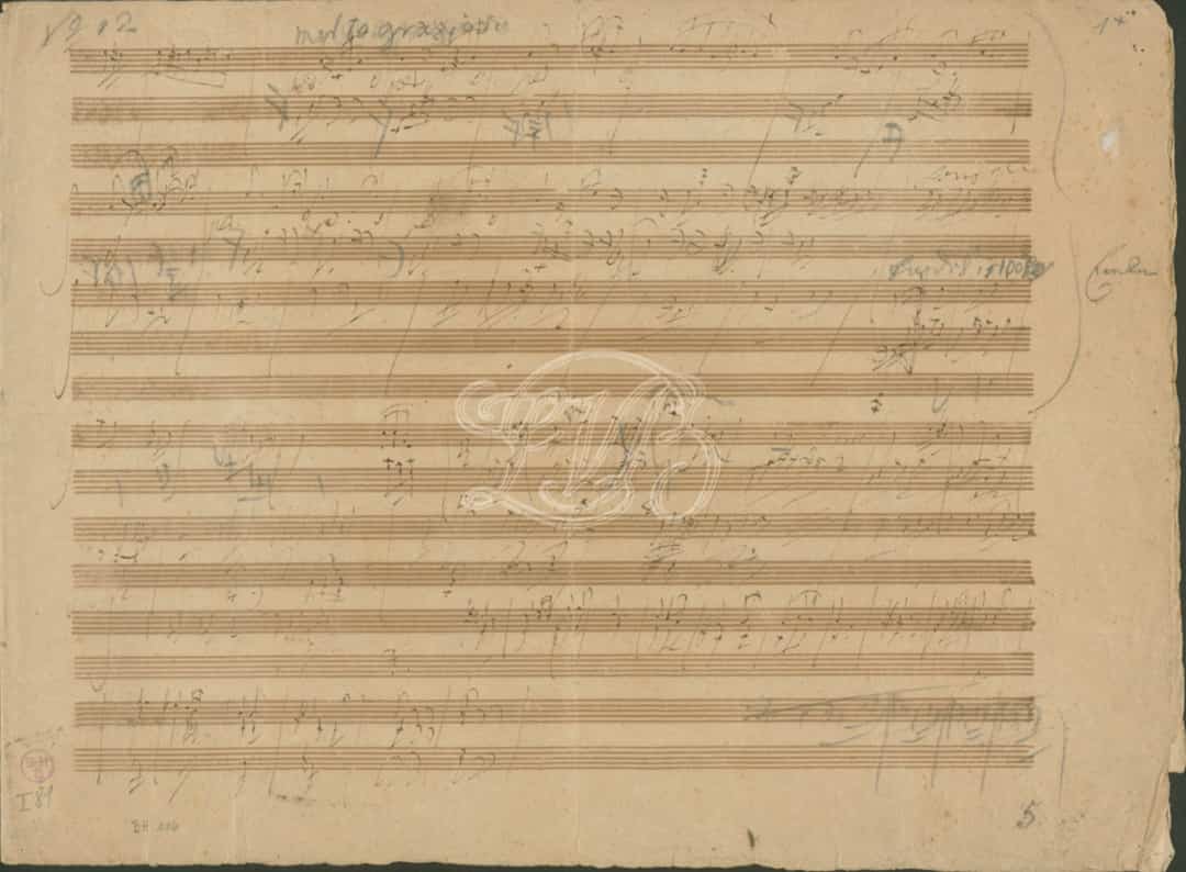 Sketch in Beethoven's handwriting with Für Elise from 1822 - Beethoven Haus Bonn